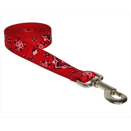 Fly Free Zone 6 ft. Bandana Dog Leash; Red - Large FL511034
